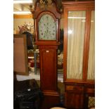 An oak cased Grandfather clock - Thos. Scott Gainsborough, COLLECT ONLY.