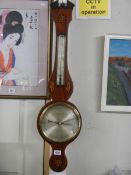 A Victorian mahogany inlaid barometer, COLLECT ONLY.