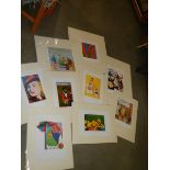 Collection of 9 pop art prints circa 1990s artist's include Robert Indiana (LOVE), David Hockney