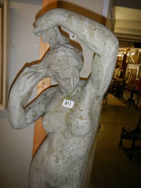 A nude female statue on pedestal. COLLECT ONLY. - Image 2 of 5