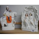 Two 19th century Staffordshire flat back figures.