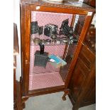 A mahogany display cabinet. COLLECT ONLY.
