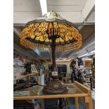 A table lamp with Tiffany style shade. COLLECT ONLY.