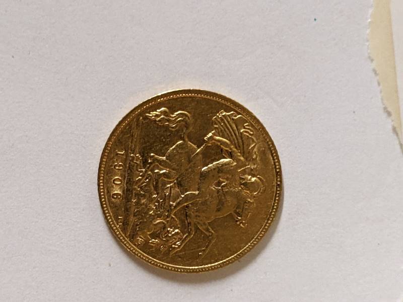 An Edward VII 1906 half sovereign. - Image 3 of 3