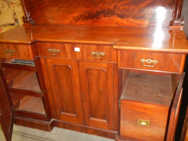 A Victorian mahogany sideboard. COLLECT ONLY. - Image 2 of 2