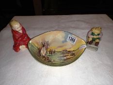 A Royal Doulton 'This Little Pig' HN1793, Home Waters dish D6434 and a Royal Albert Beatrix Potter