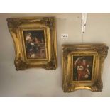 2 ormalu gilt framed pictures - 25cm x 30cm