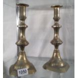 Pr victorian brass candlesticks