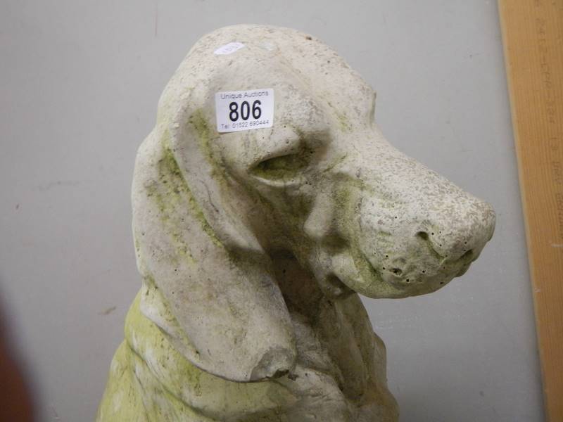 A large Garden statue of a bloodhound. COLLECT ONLY. - Image 5 of 5