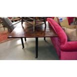 An Edwardian mahogany drop leaf dining table COLLECT ONLY.