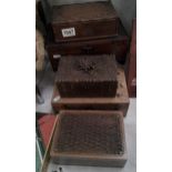 A qty of vintage wooden boxes