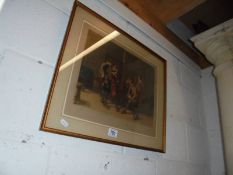 A framed and glazed print featuring Cavaliers.