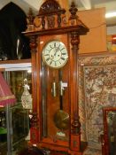 A good Victorian Gustaf Becker double weight Vienna wall clock.