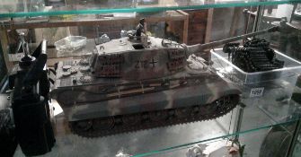A Tamiya King tiger tank, apparently build by a technician who worked on the James Bond Movies and a