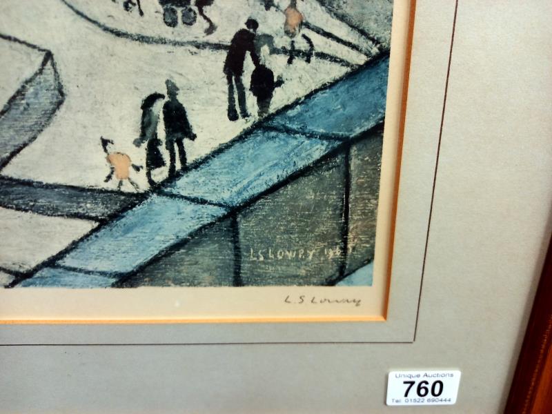 Lowry, Laurence Stephen (1887-1976), ' Huddersfield ', print, Signed in pencil to bottom right - Image 3 of 4