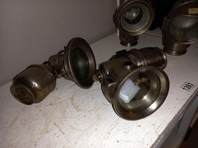 4 early 20th century motorcycle carbide lamps - Image 3 of 3