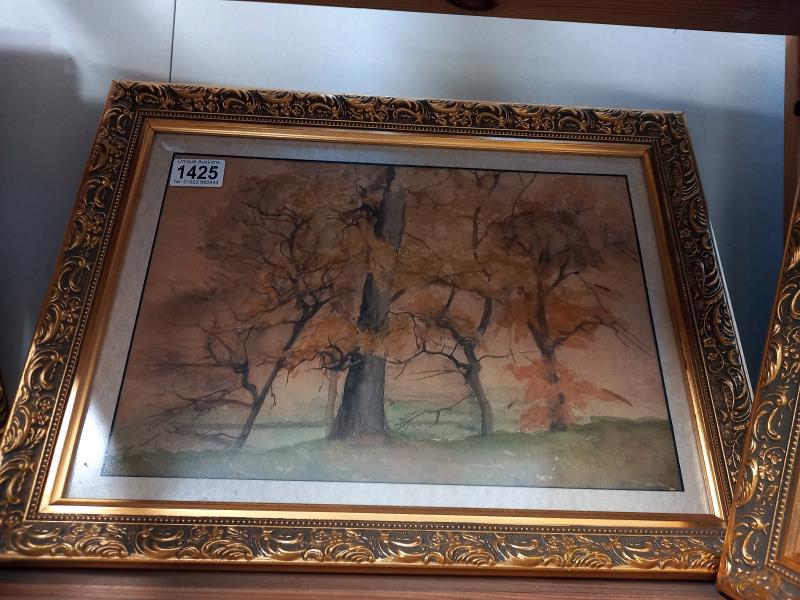 4 gilt framed pictures behind matted glass (COLLECT ONLY) - Image 3 of 5