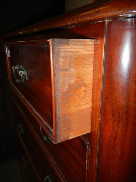 A Victorian mahogany two over three chest of drawers. - Image 2 of 2