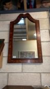 A Victorian inlaid mirror - 51cm x 87cm (COLLECT ONLY)