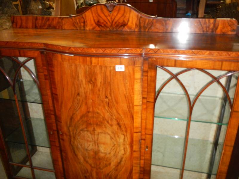 A mahogany display cabinet. COLLECT ONLY. - Image 2 of 2