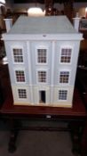 A Georgian style 3 storey Doll's house - 66cm x 34cm x 85cm COLLECT ONLY.