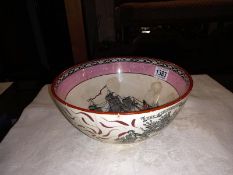 A James Leach ship Caroline Adams pottery bowl