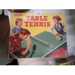 A vintage boxed merit table tennis game