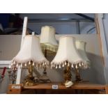 4 vintage table lamps (COLLECT ONLY)