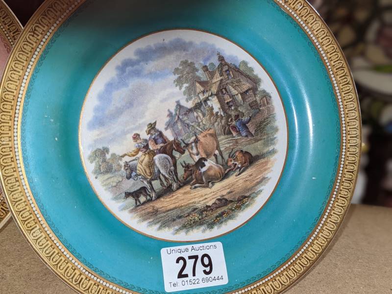 Four Victorian Pratt ware plates. - Image 4 of 6