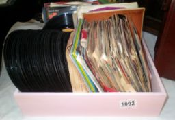 A qty 45s rpm records some missing sleeves