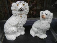 Two old Staffordshire spaniels.