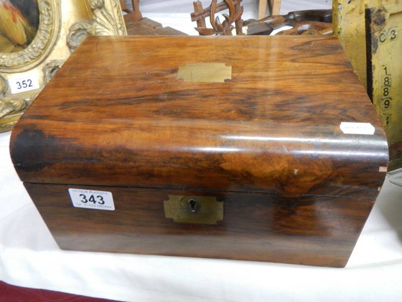 A Victorian mahogany writing box.