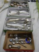 Four trays of good cutlery.