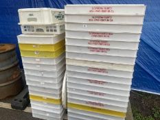 A quantity of large plastic trays (approximately 30)