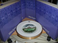 Four boxed Wedgwood English Castle collector's plates.