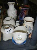 A mixed lot of crested china and glassware.