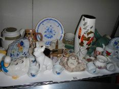 A shelf of ceramics