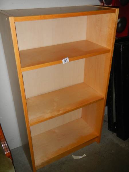 A set of pine book shelves. COLLECT ONLY.