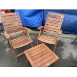 2 wooden chairs and matching table