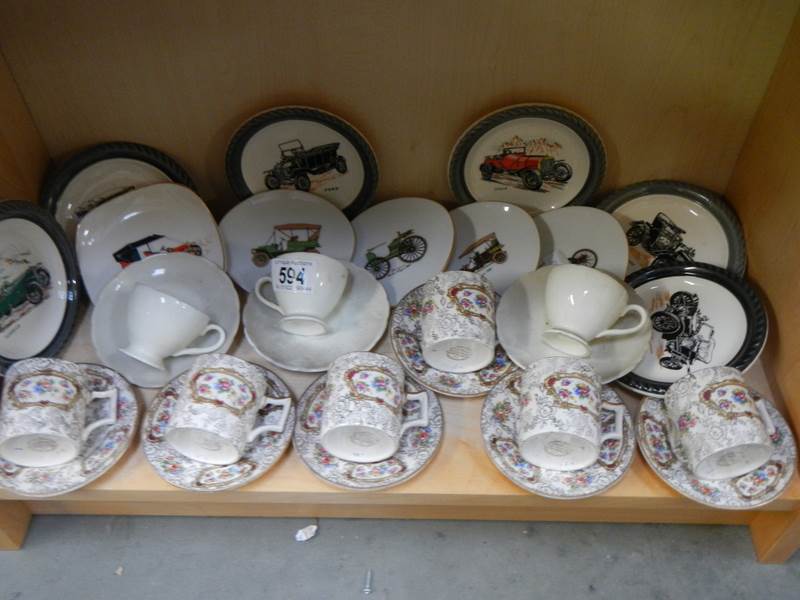 A part china tea set and transport related ceramics.