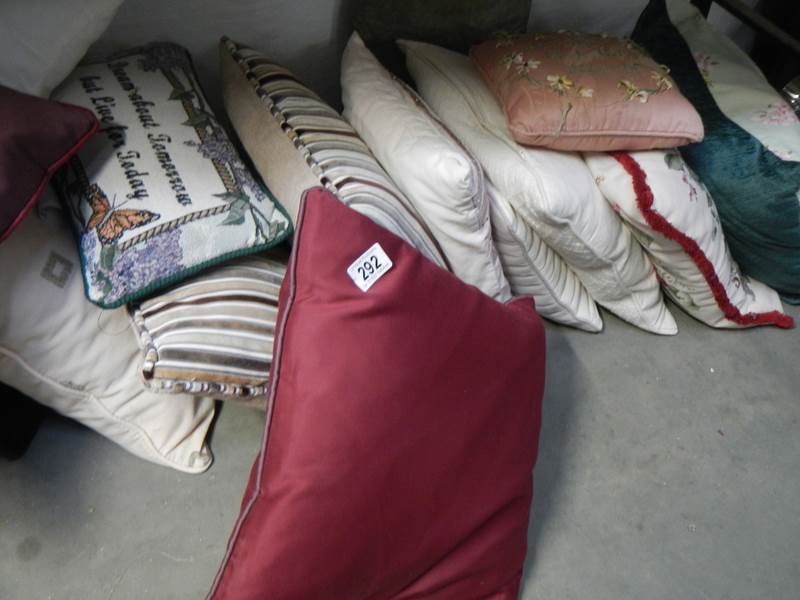 A quantity of cushions.