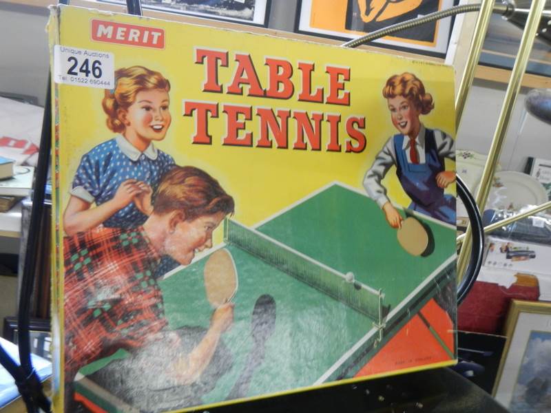 A Merit table tennis set.