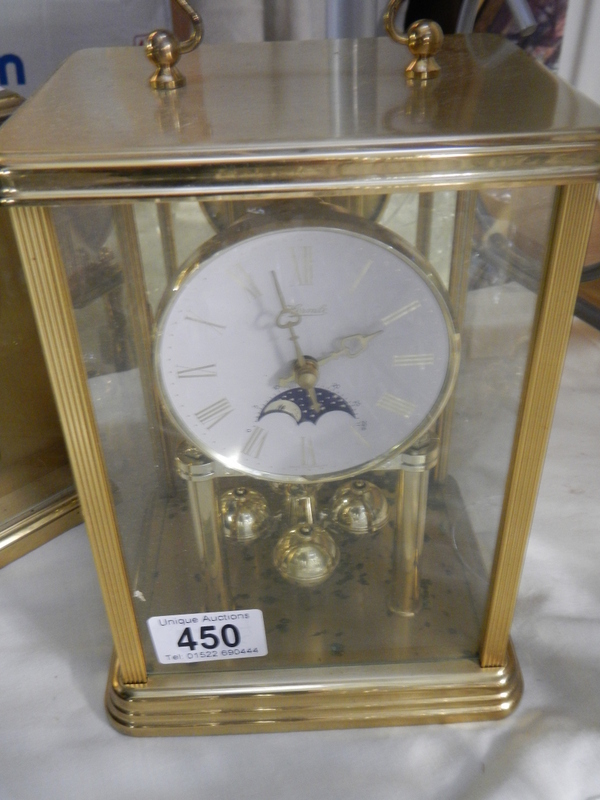 Two brass mantel clocks in working order. - Image 4 of 4