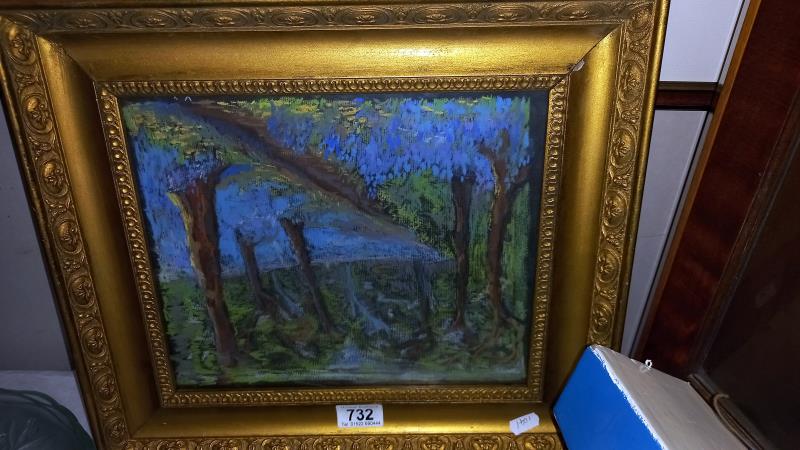 A gilt framed woodland scene. - Image 2 of 5