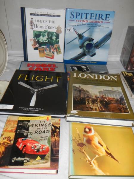 A quantity of flight related books.