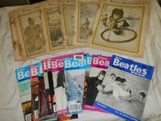 Eleven issues of The Beatles Book Monthly including issue 3 and copies of The War Illustrated