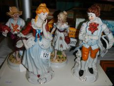 A mixed lot of porcelain figures.
