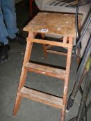 A small wooden step ladder. COLLECT ONLY.