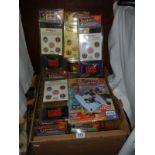 A large quantity of Superman Sky Corps trading cards.