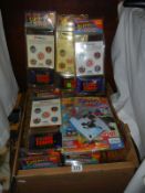 A large quantity of Superman Sky Corps trading cards.